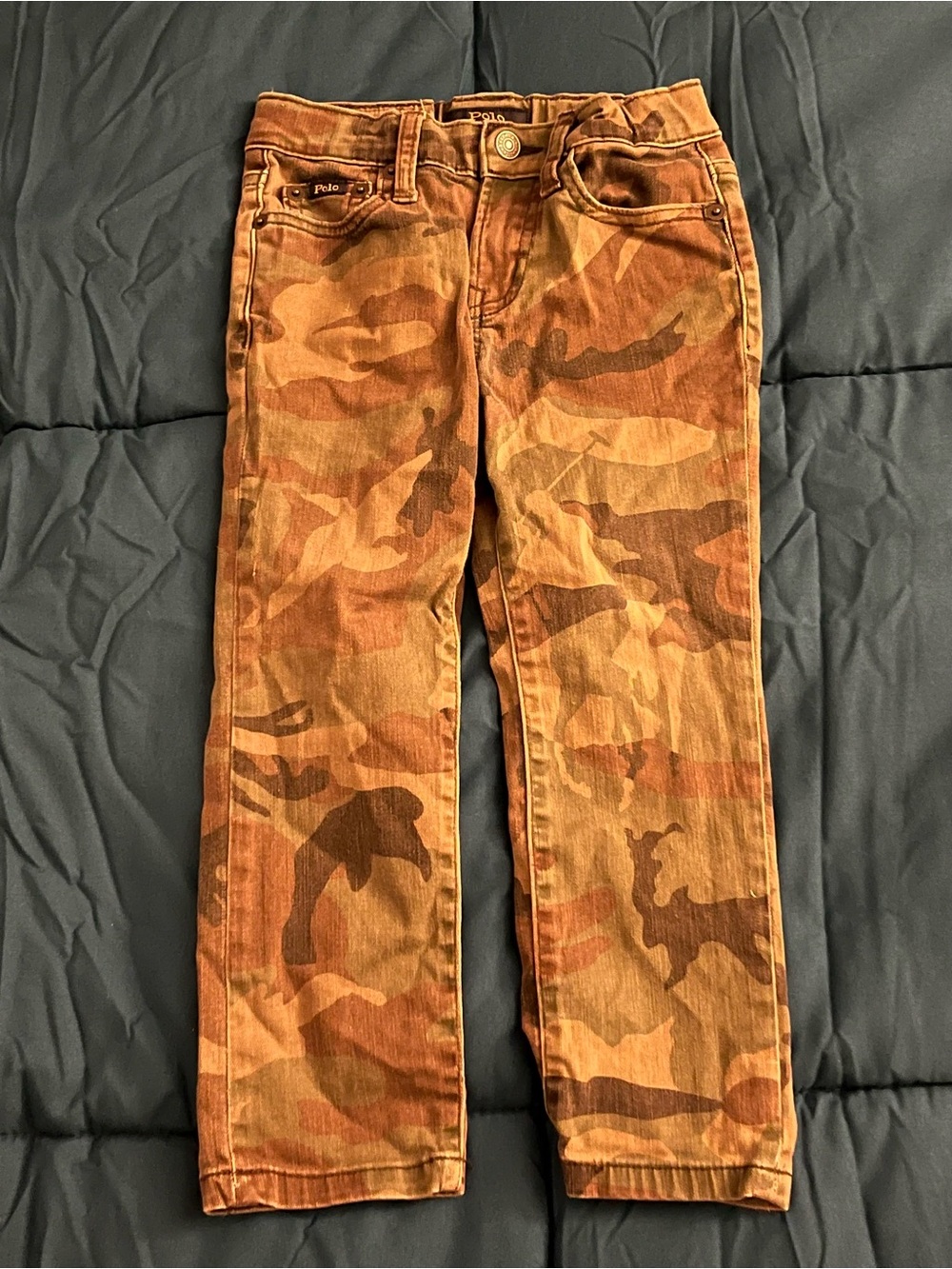 Polo by Ralph Lauren Brown Green Camo Straight Jeans Size 3T
